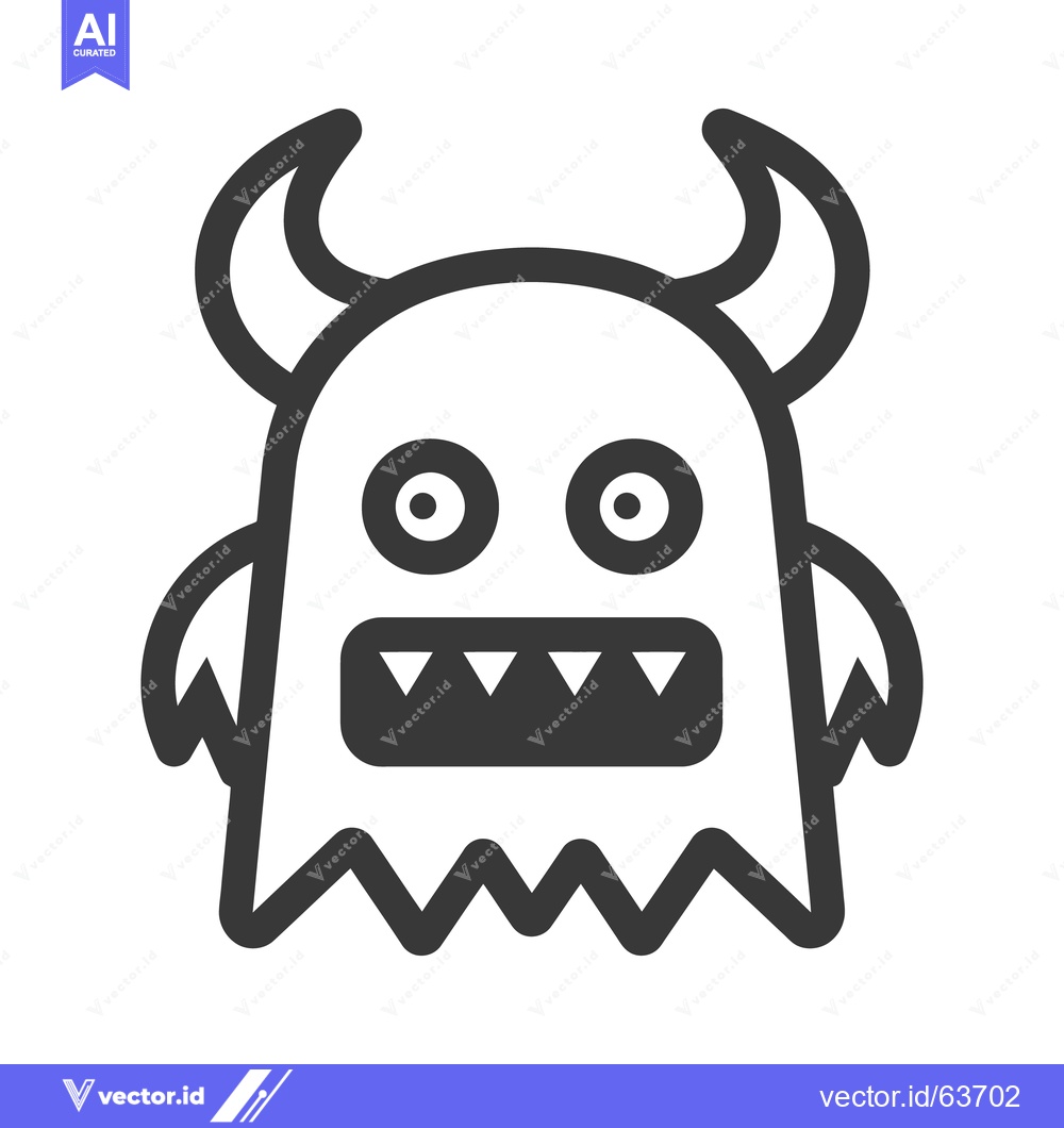 Premium Vector of A simple graphic illustration of a cartoon monster character