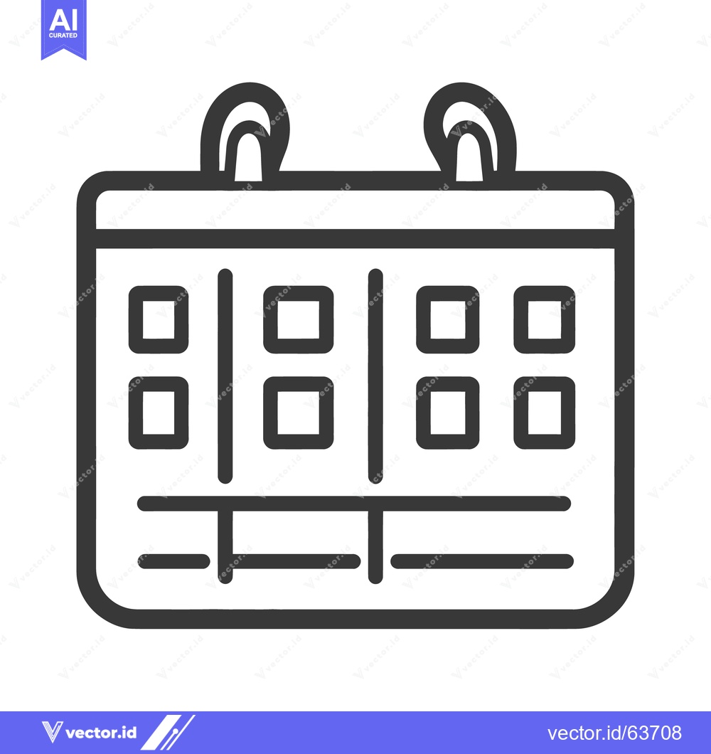 Premium Vector dari A simple linear graphic of an appointment or schedule calendar