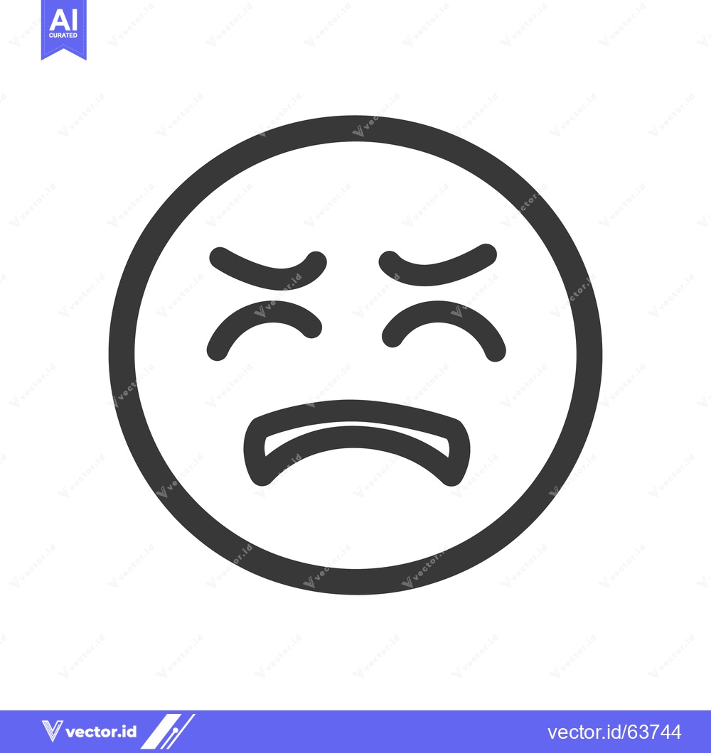 Premium Vector dari A Simple Graphic Depiction of a Sad Face Expression