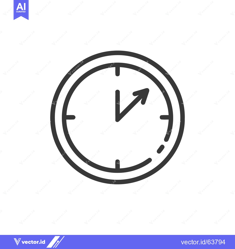 Premium Vector of Minimalist Clock Icon: Time Management, Deadline, and Schedule Concept