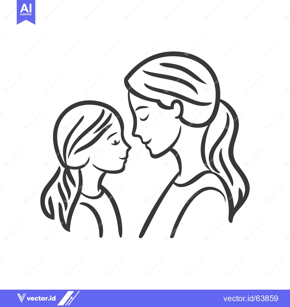 Premium Vector of A mother and child sharing an intimate moment of connection