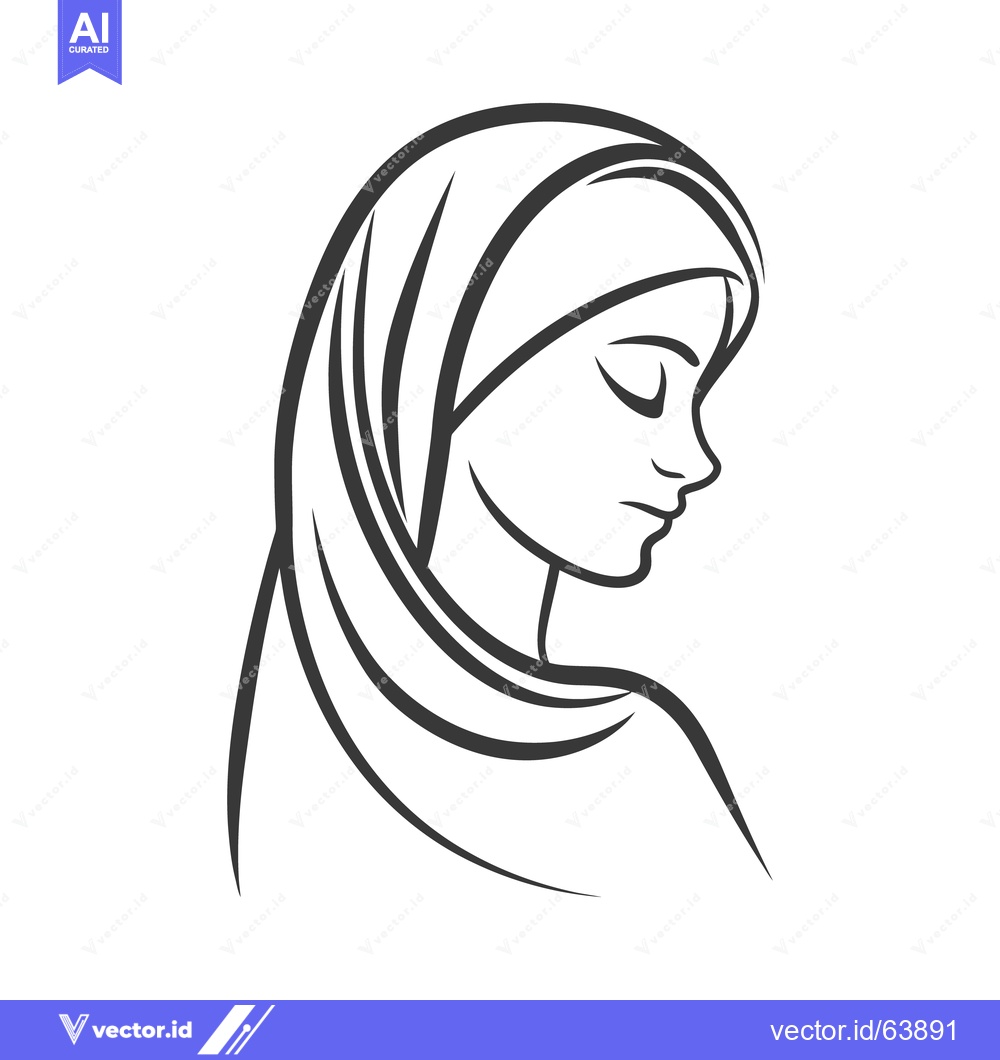 Premium Vector of A simple black and white line drawing of a woman