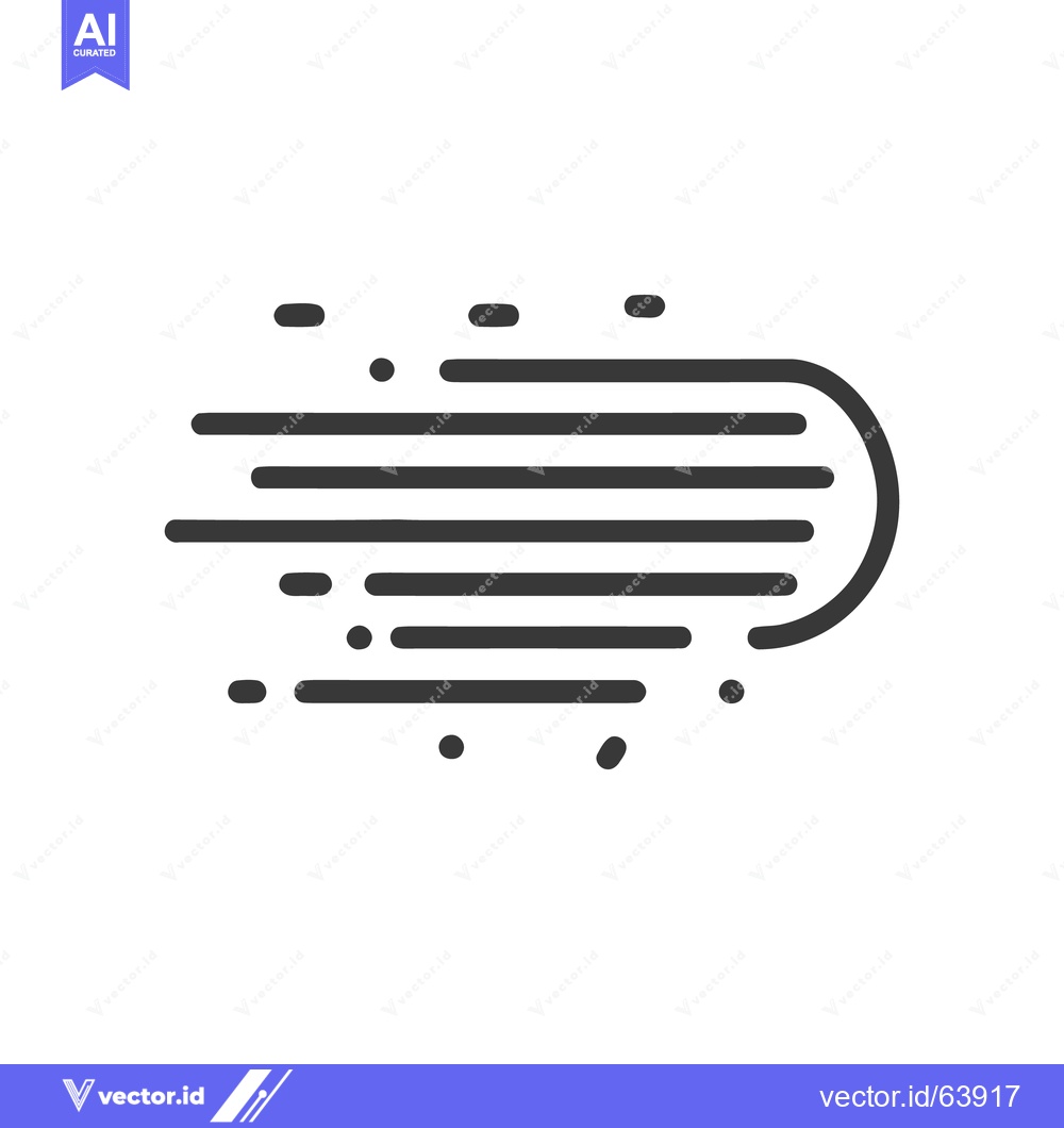 Premium Vector dari Stylized Wind Icon: Horizontal Lines with Rounded End, Minimalist Desi