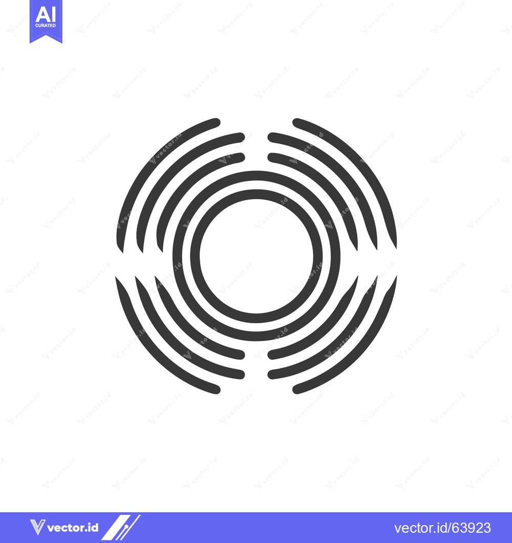 Premium Vector dari Concentric Circles: Abstract Design with Rounded Ends on White Backgro