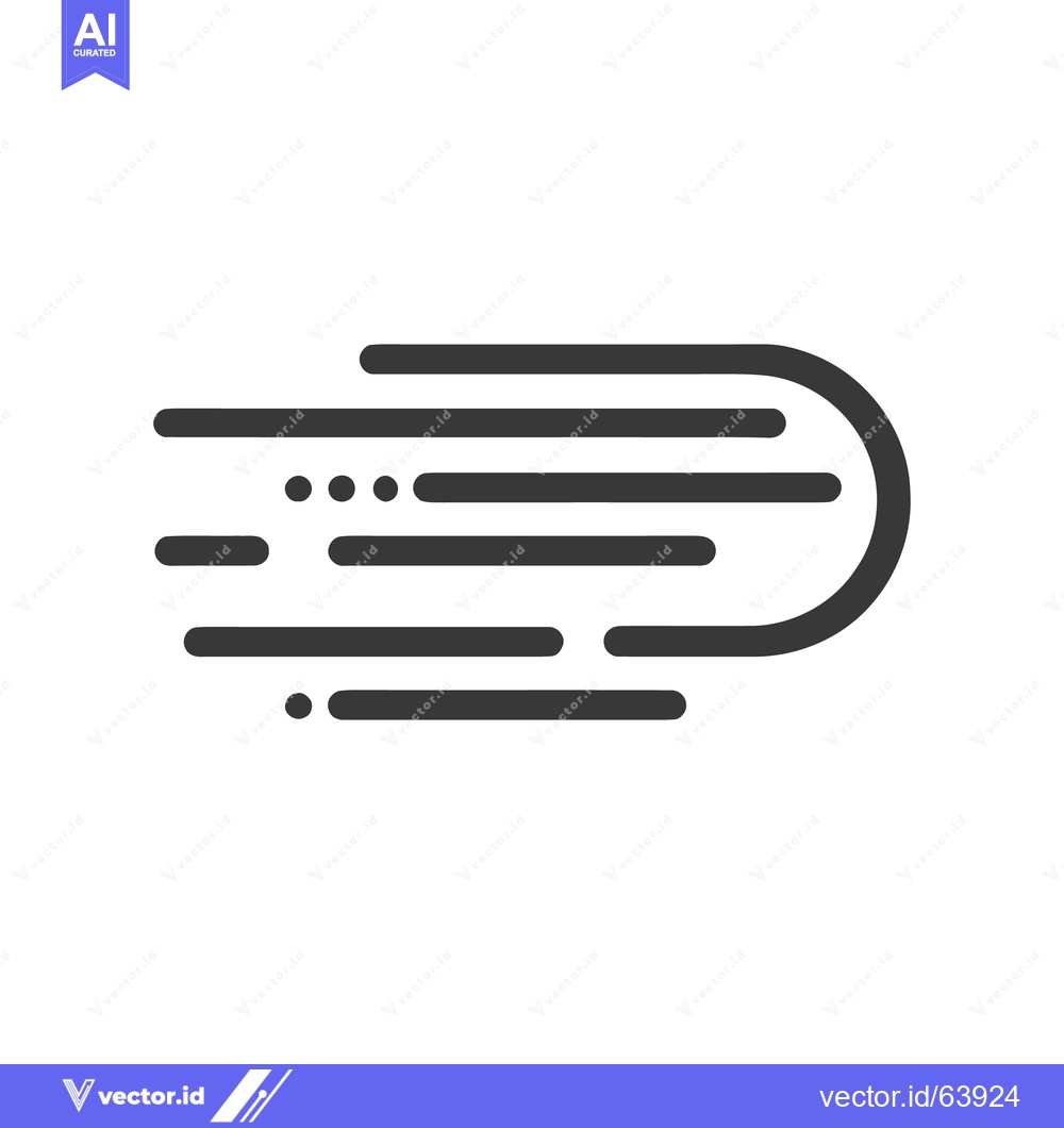 Premium Vector of Dynamic Motion Lines: Abstract Speed Icon in Minimalist Design