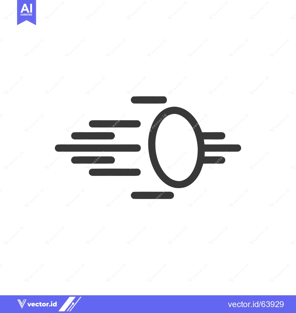 Premium Vector dari Abstract Speed Icon: Dynamic Motion with Ellipse and Dashed Lines