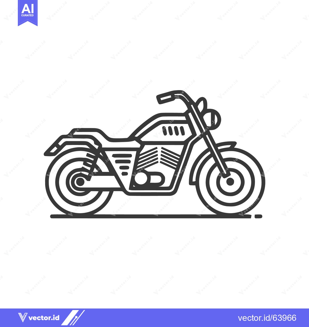 Premium Vector dari Minimalist Motorcycle Outline: Sleek Design, Modern Transportation Ico