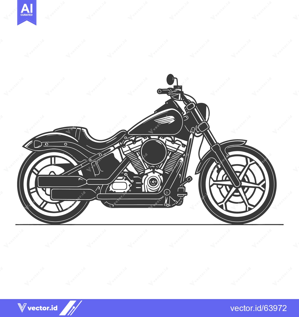 Premium Vector dari A detailed illustration of a classic styled motorcycle design