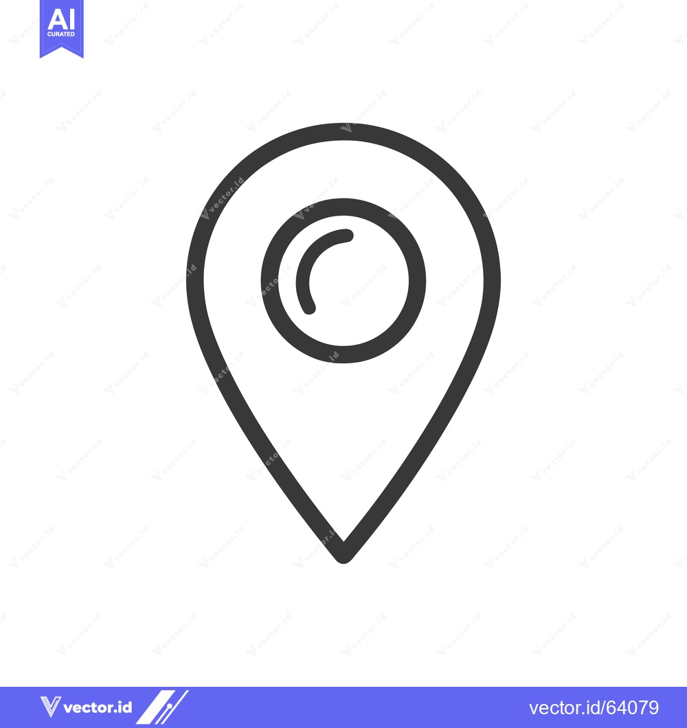 Premium Vector dari Minimalist Location Pin Icon: Simple, Clean Design for Maps and Naviga