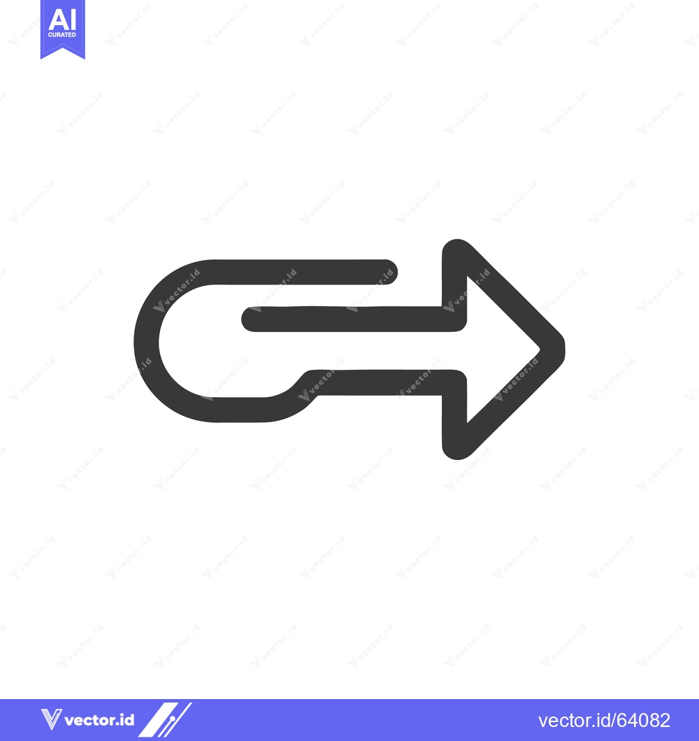 Premium Vector dari Bold Return Arrow Icon: Sleek, Modern Design on White Background
