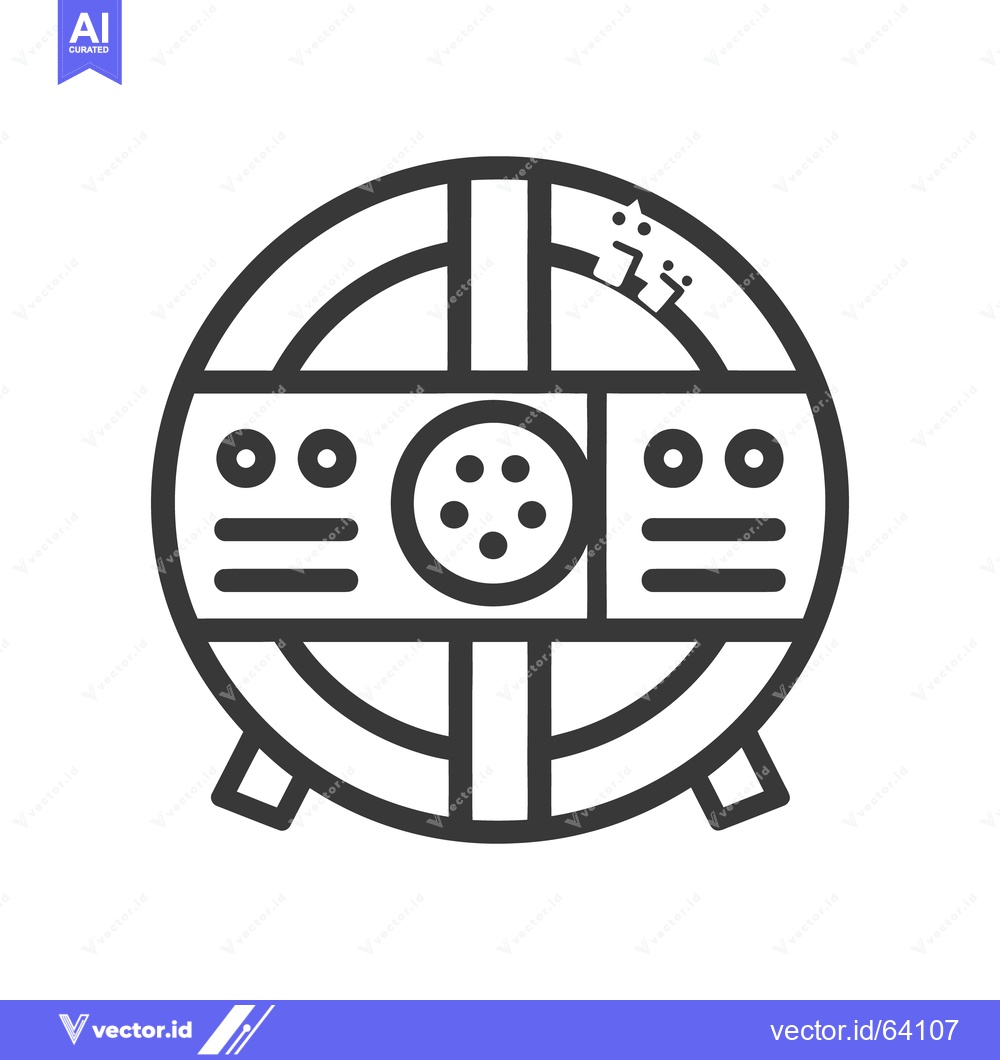 Premium Vector dari A geometric illustration of a circular device with embedded components