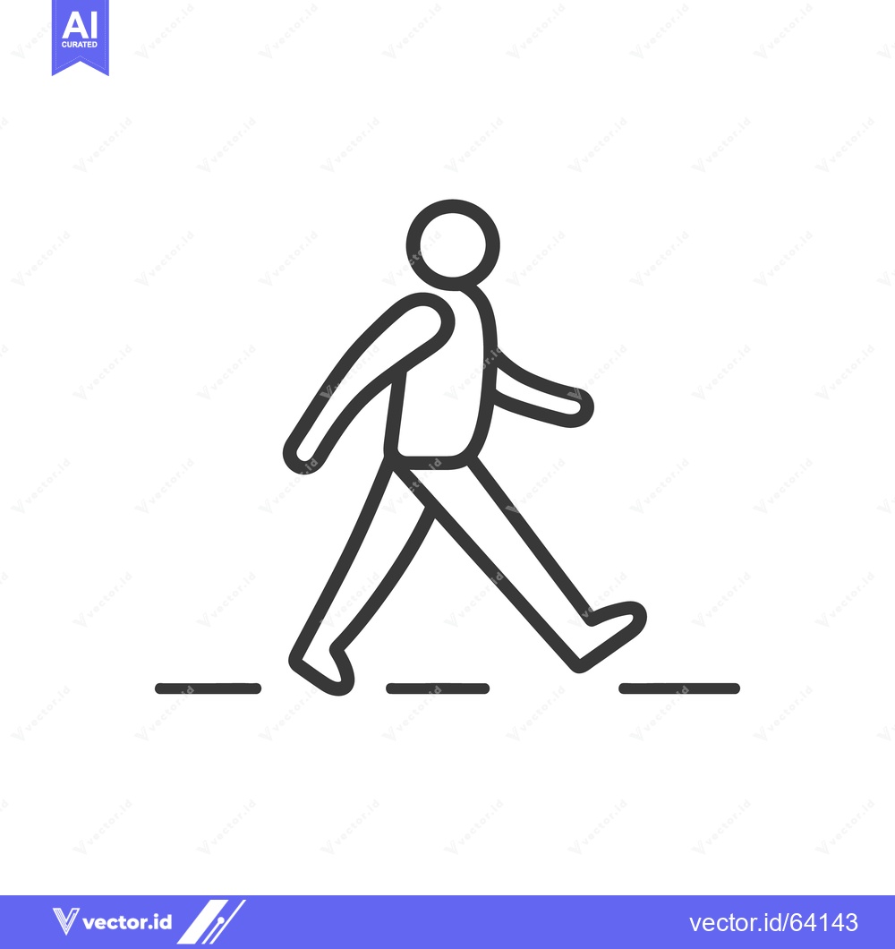 Premium Vector dari A simple graphic representation of a human person walking forward