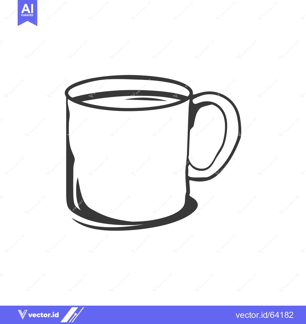 Premium Vector dari A simple illustration of a coffee mug with a handle