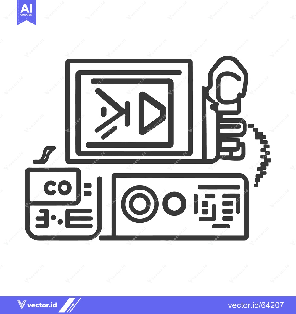 Premium Vector of A graphic depiction of a device for video recording and playback
