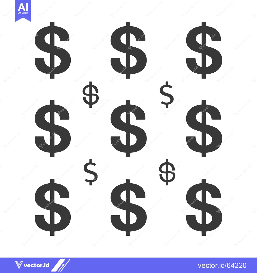 Premium Vector dari Multiple Dollar Signs in a Grid Pattern