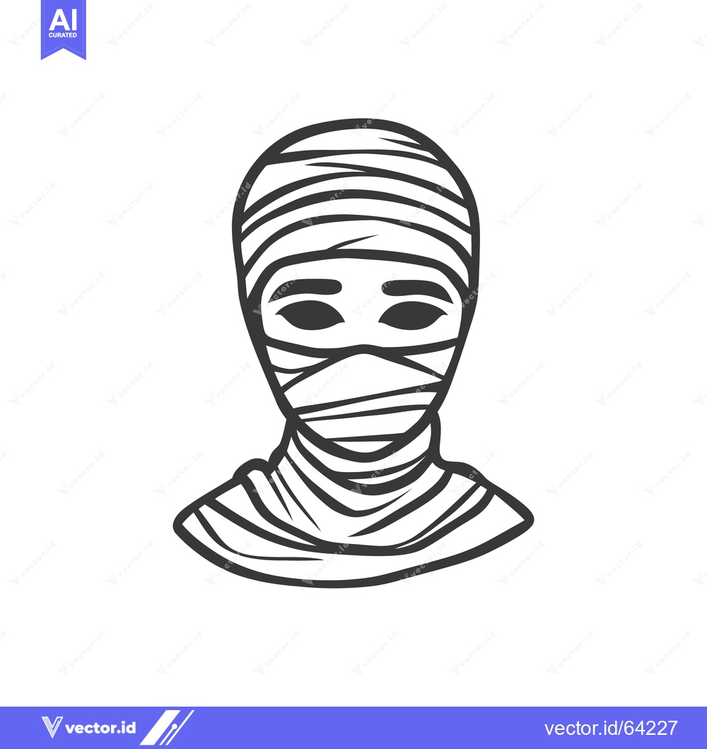 Premium Vector dari The image depicts a human figure covered in bandages