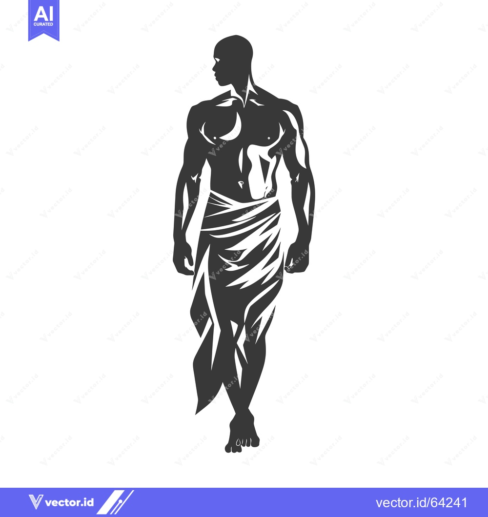 Premium Vector dari Muscular Man Wearing a Sarong