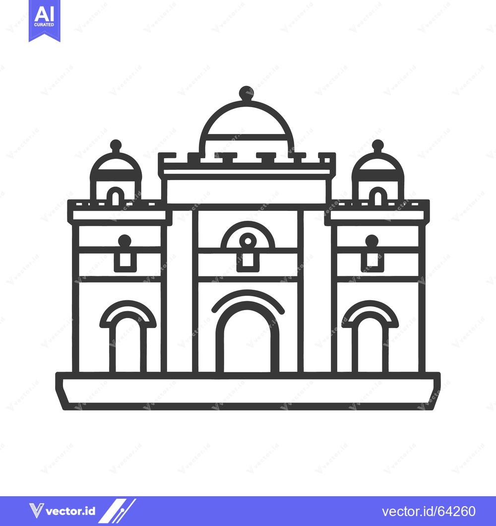 Premium Vector of Simple Vector Illustration Depicting a Symmetrical Architecture Design