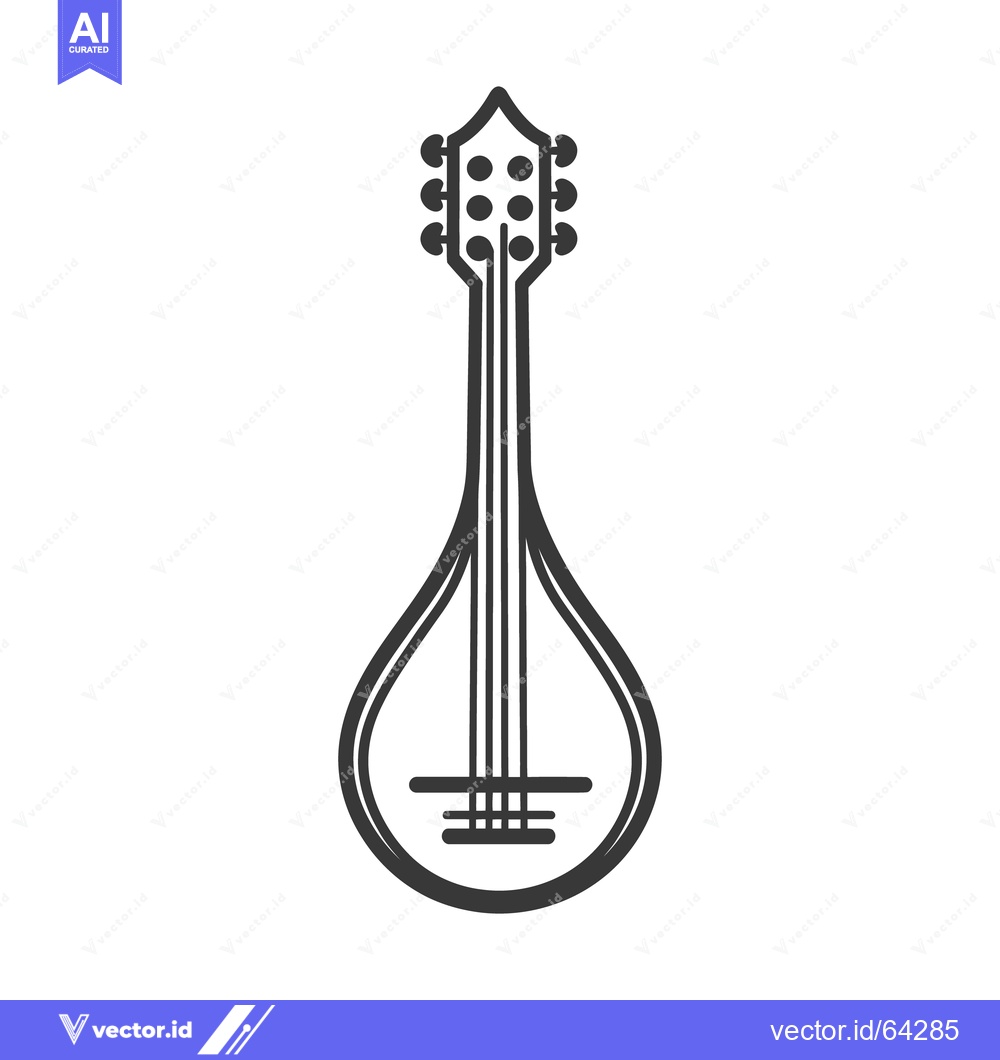Premium Vector of A detailed illustration depicting the outline of a musical instrument