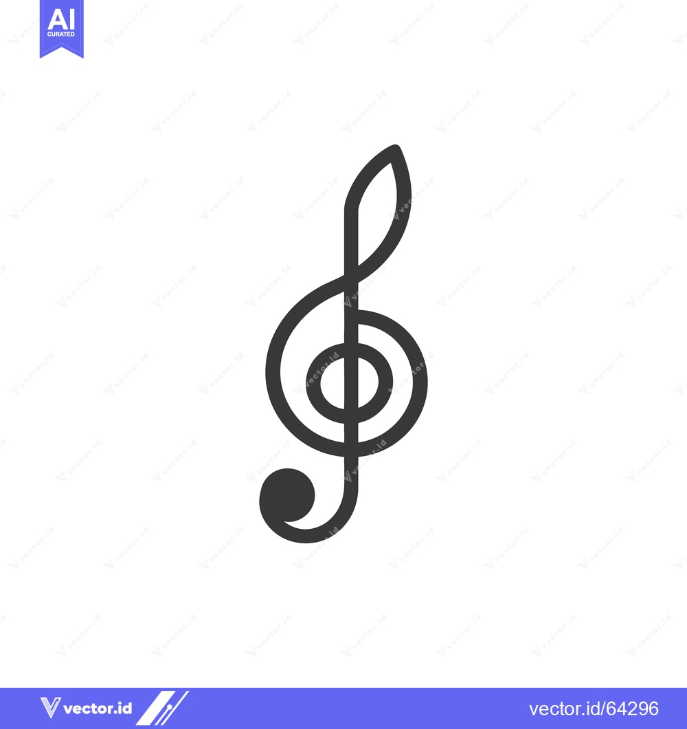 Premium Vector dari A simple graphic representation of a musical treble clef symbol