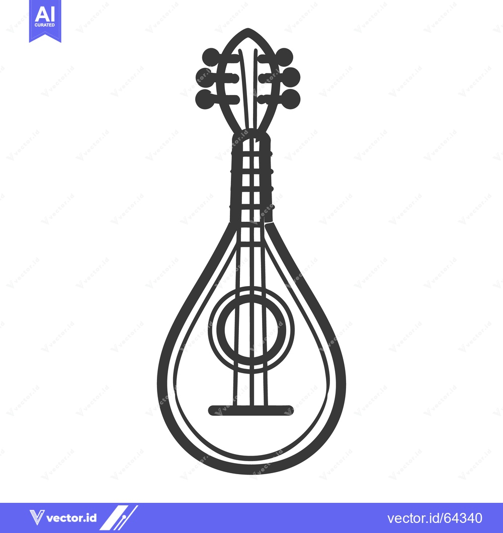 Premium Vector dari A black and white vector illustration of a musical instrument