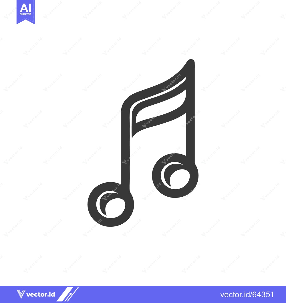 Premium Vector dari Elegant Eighth Note: Minimalist Music Symbol on White Background