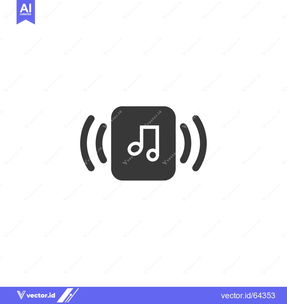 Premium Vector of Music Note Icon with Curved Lines