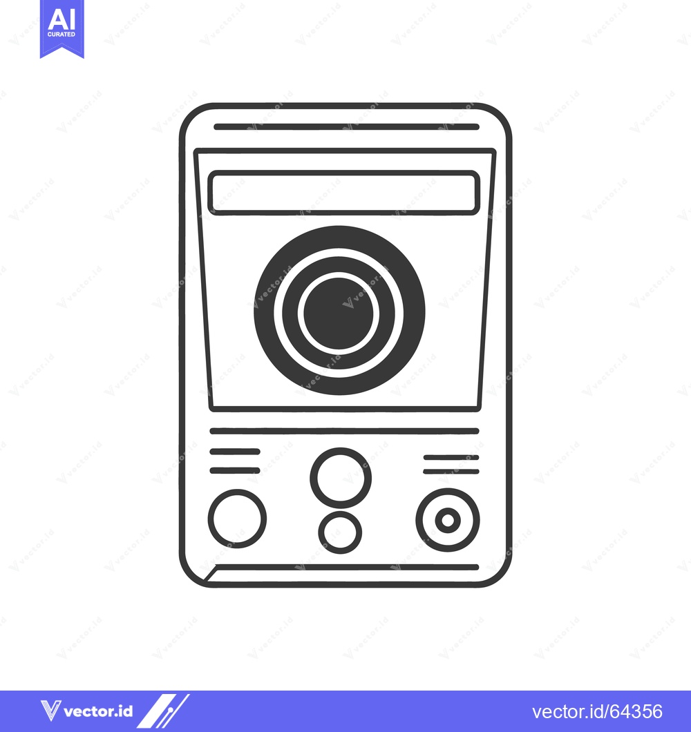 Premium Vector dari A stylized illustration of a electronic device with buttons and a scre