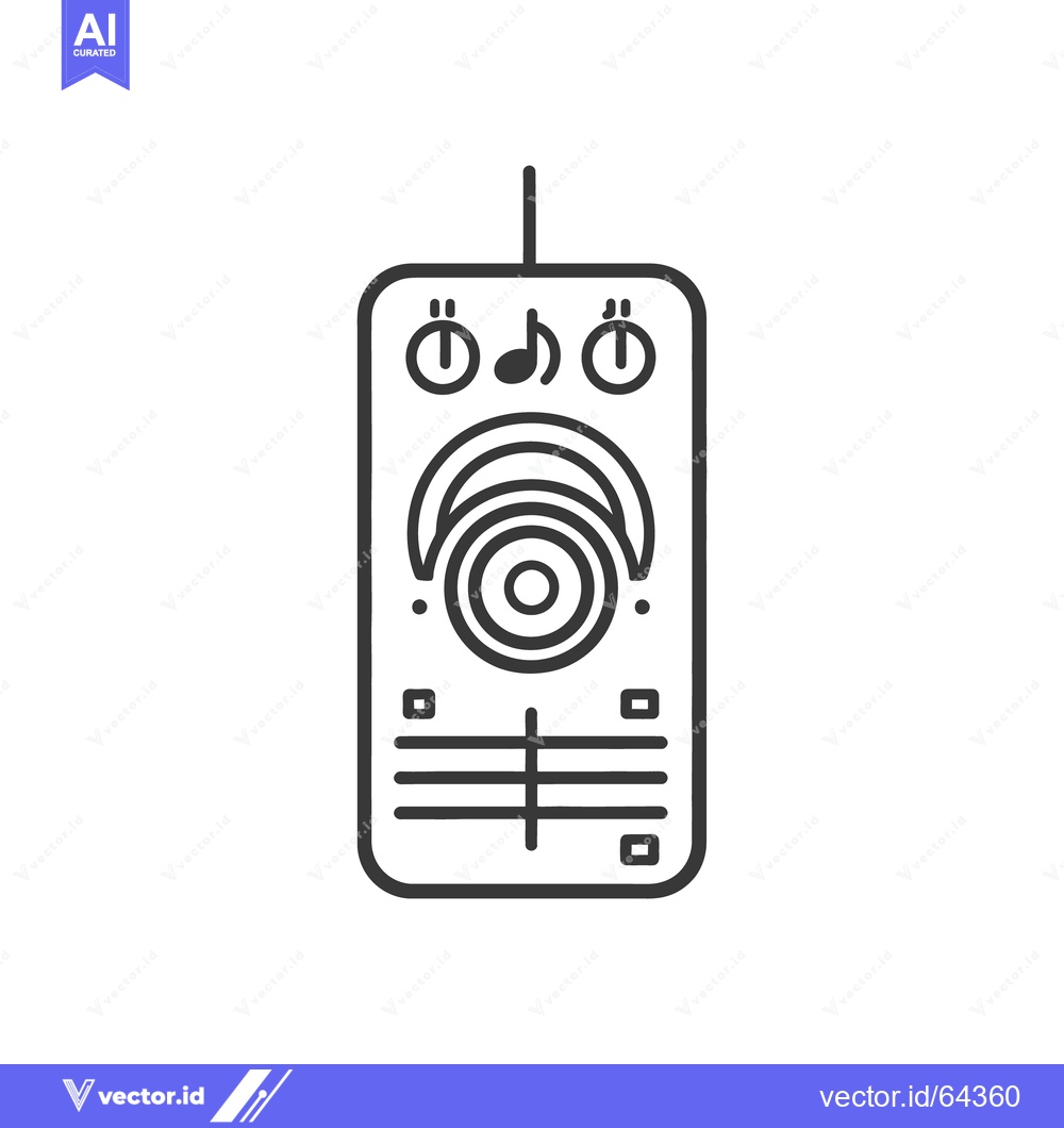 Premium Vector dari A simple illustration of a vintage radio control device