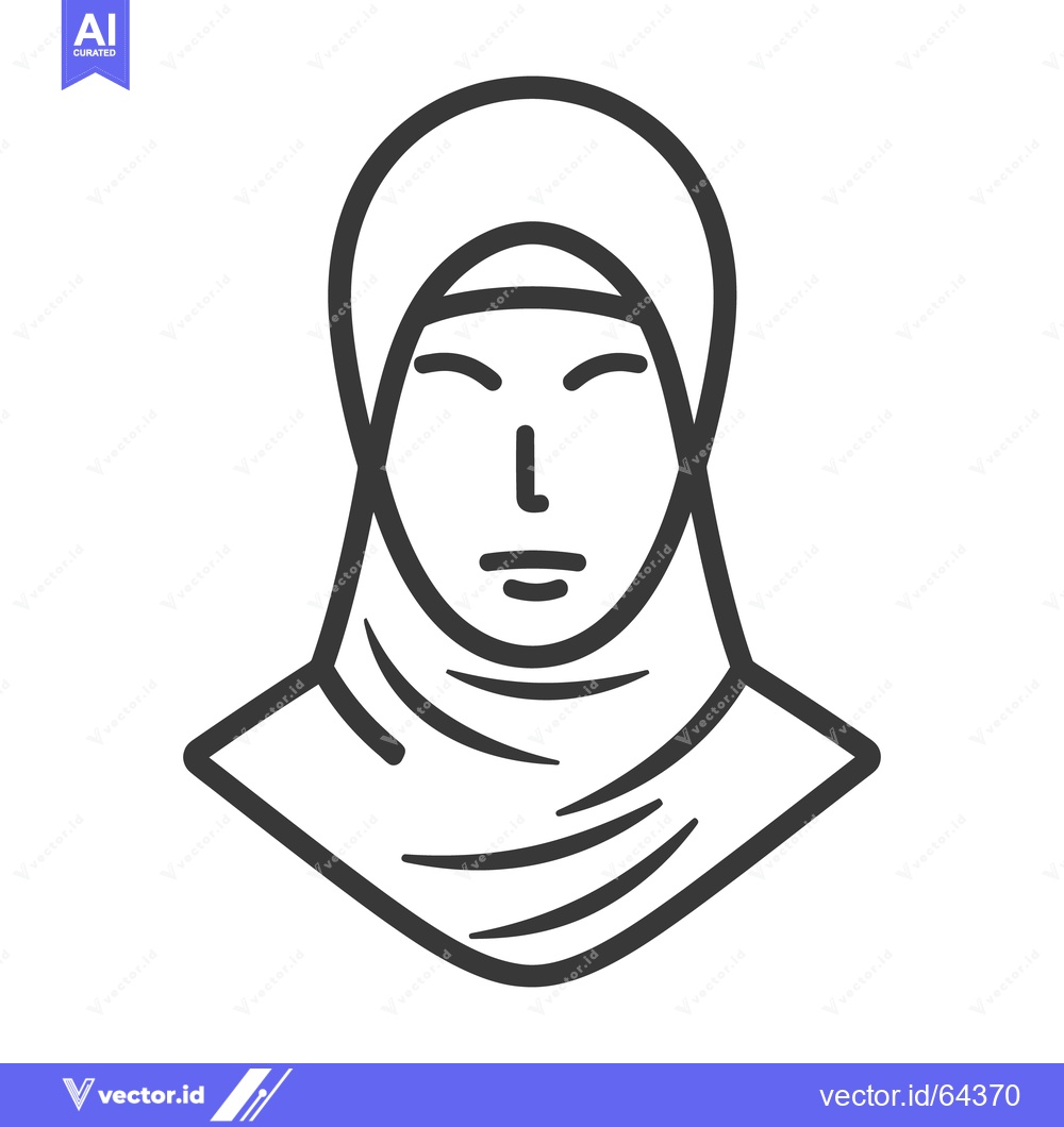 Premium Vector dari Vector Illustration Depicting a Woman Wearing a Head Covering