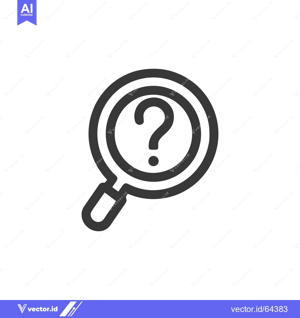 Premium Vector dari Magnifying Glass with Question Mark: Symbol of Inquiry and Mystery