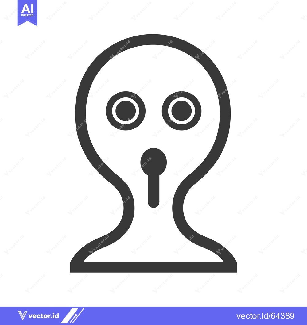 Premium Vector dari An abstract illustration of a simple anthropomorphic shape with facial
