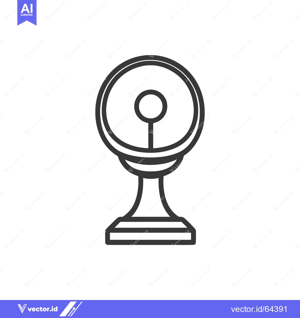 Premium Vector dari A simple line drawing of a circular standup object