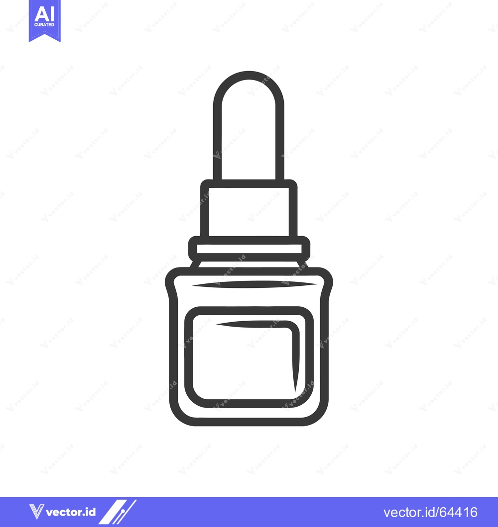 Premium Vector dari An illustration depicts a bottle with a dropper dispensing liquid