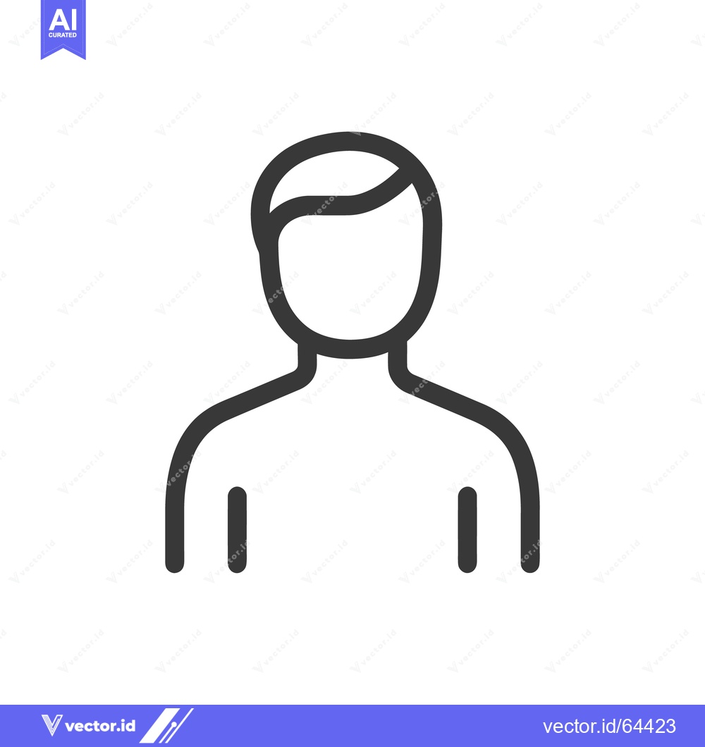 Premium Vector dari A simple stylized graphical outline representing a human person