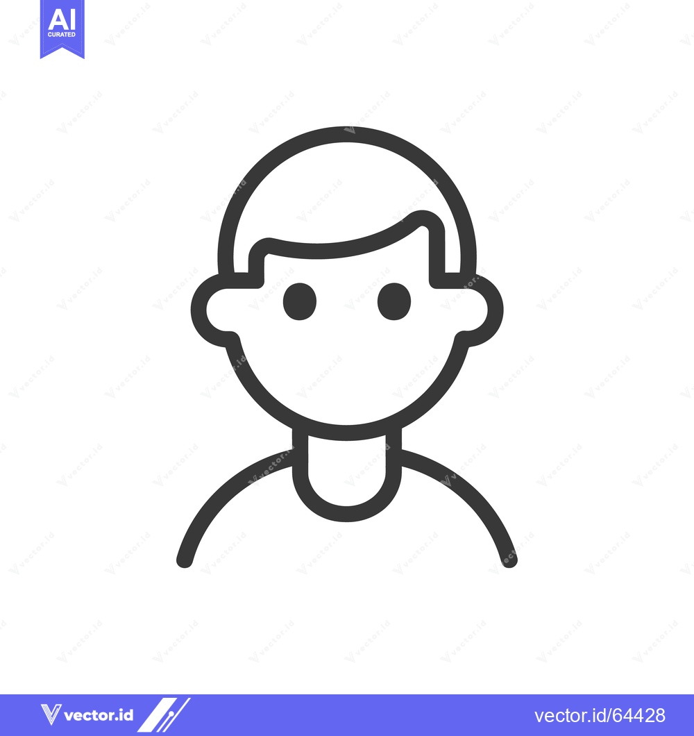 Premium Vector of Simple illustration of a person with a basic head and shoulders