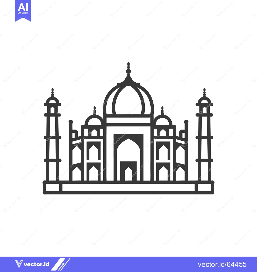 Premium Vector of A simple architectural illustration of an iconic building silhouette