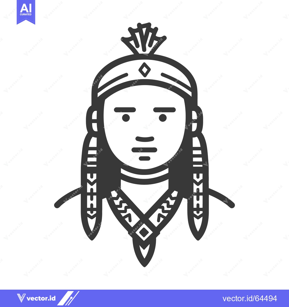 Premium Vector dari A stylized illustration showing a person in traditional attire