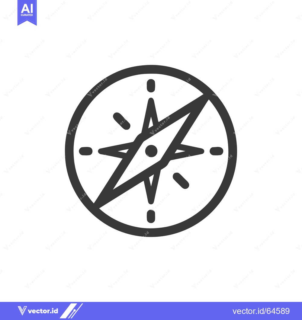 Premium Vector dari Minimalist Compass Icon: Navigation, Direction, and Exploration Symbol
