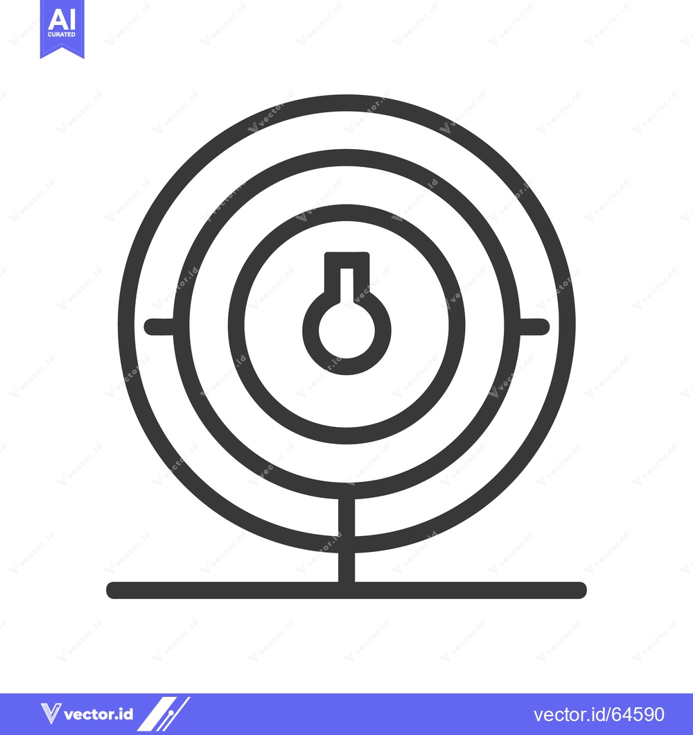 Premium Vector of An Illustration Of A Target Centered On A Stable Base