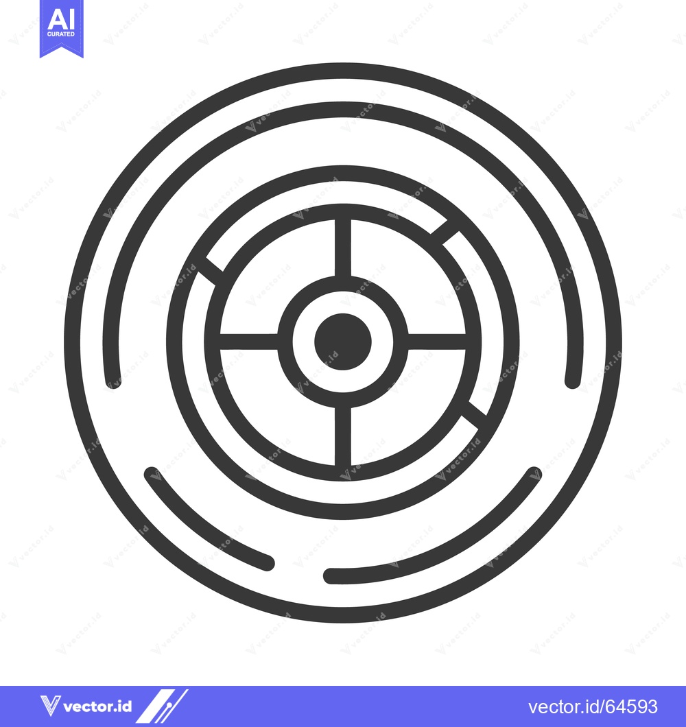 Premium Vector dari A circular target design featuring concentric rings and center dot