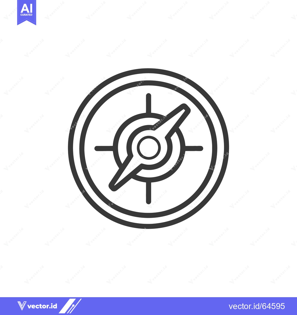 Premium Vector of A simple illustration depicting a navigational tool in graphic design