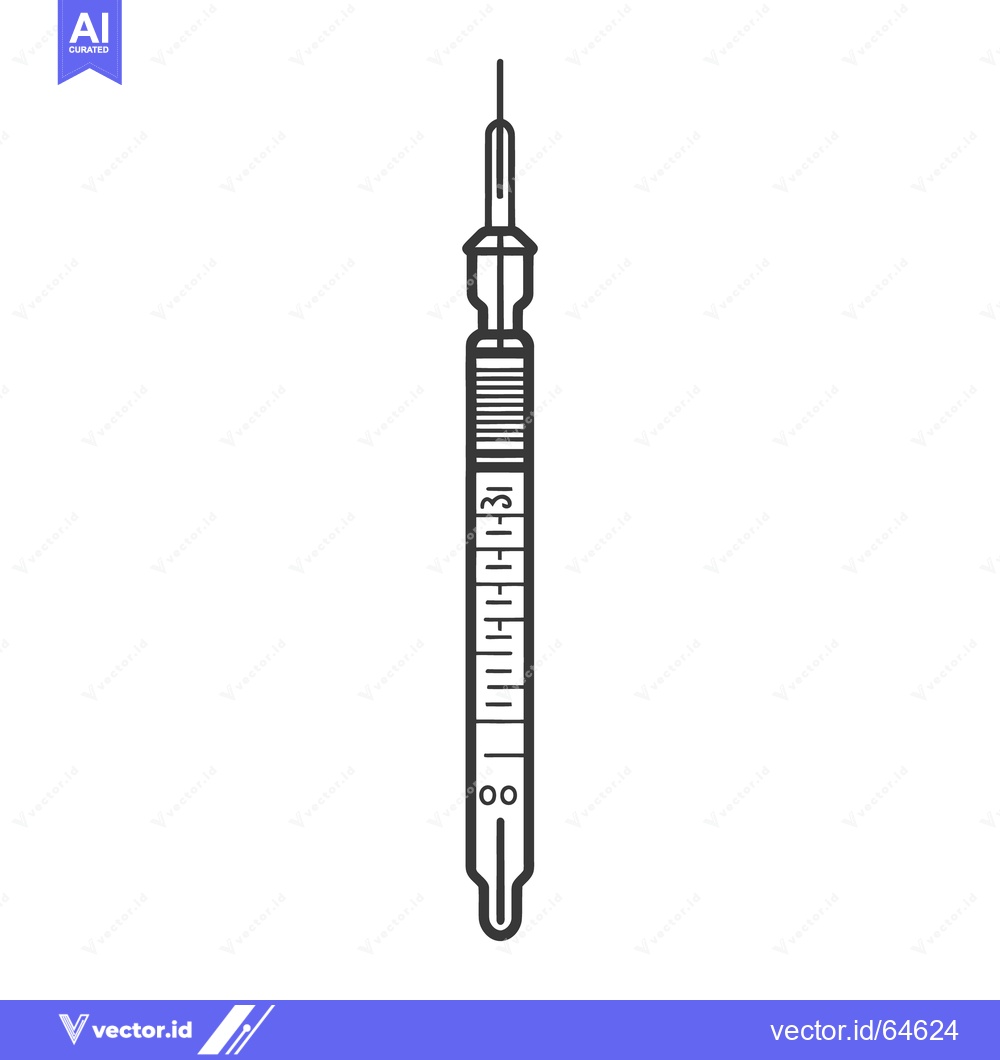 Premium Vector of A single graphic representation of a temperature measurement device