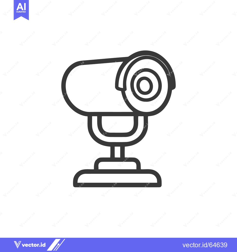 Premium Vector dari Minimalist Security Camera Icon: Modern Surveillance System Design