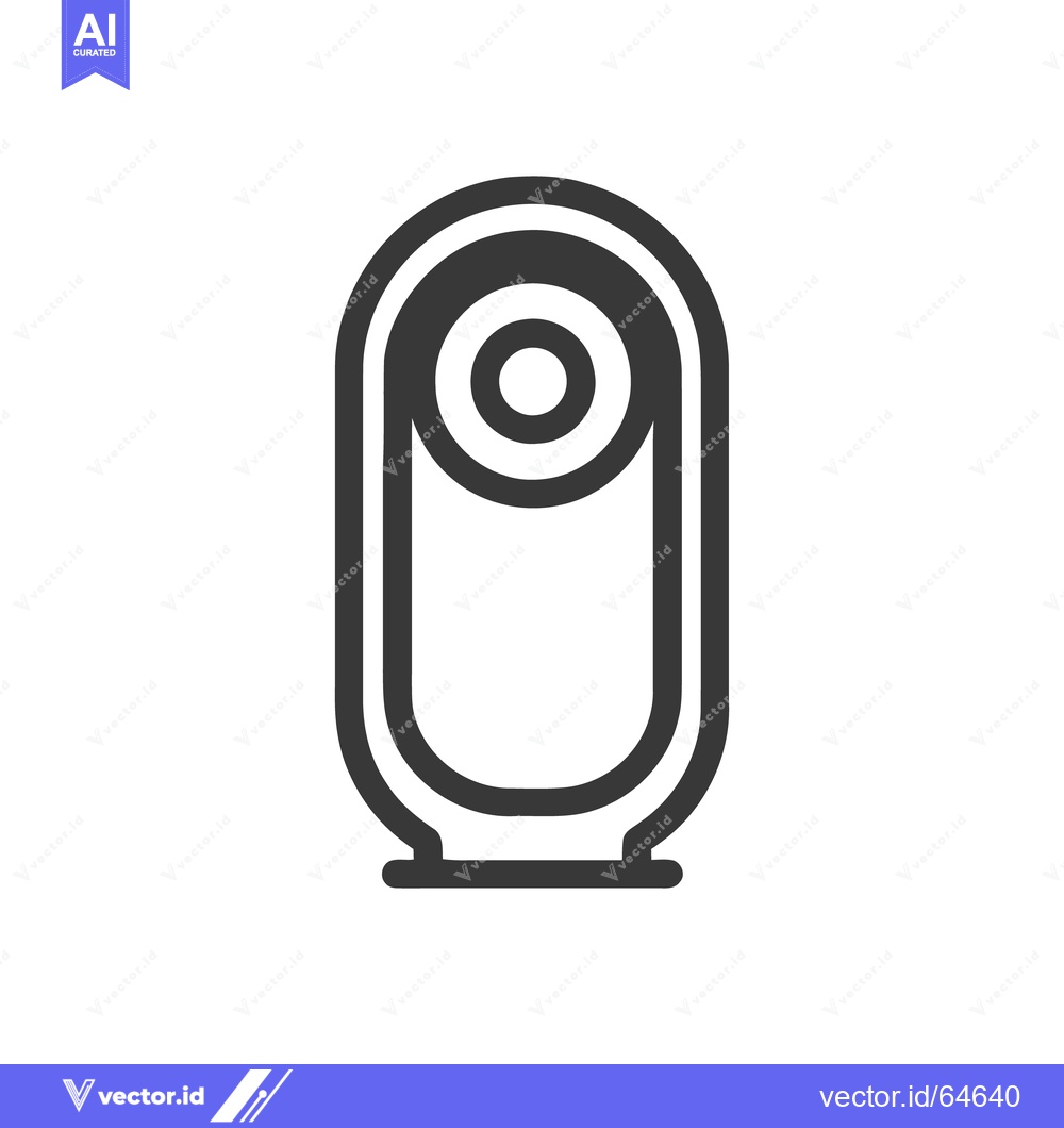 Premium Vector dari Stylized Security Camera Icon with Circular Lens and Modern Design