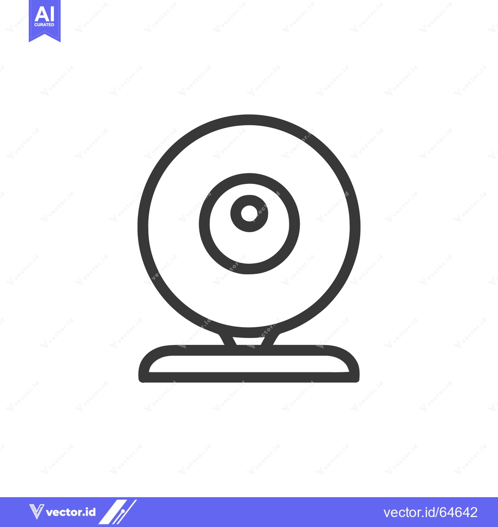 Premium Vector of Minimalist Webcam Icon: Modern Technology and Communication Symbol