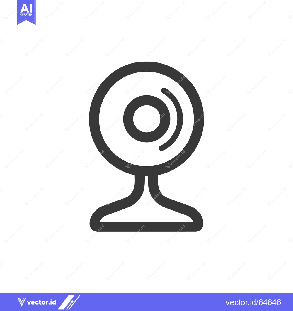 Premium Vector dari Minimalist Webcam Icon: Sleek Design for Modern Communication