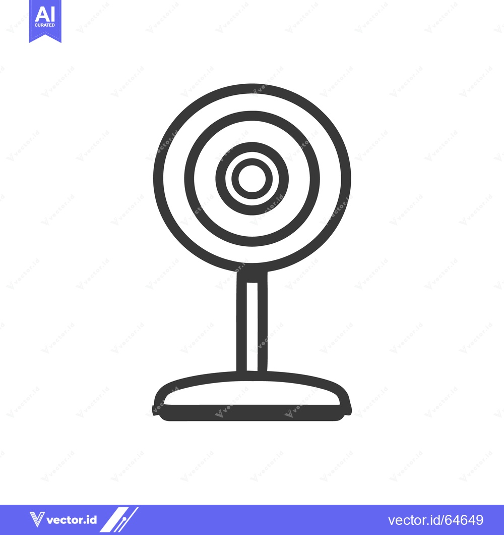Premium Vector dari Minimalist Webcam Icon: Clean Line Art for Digital Communication