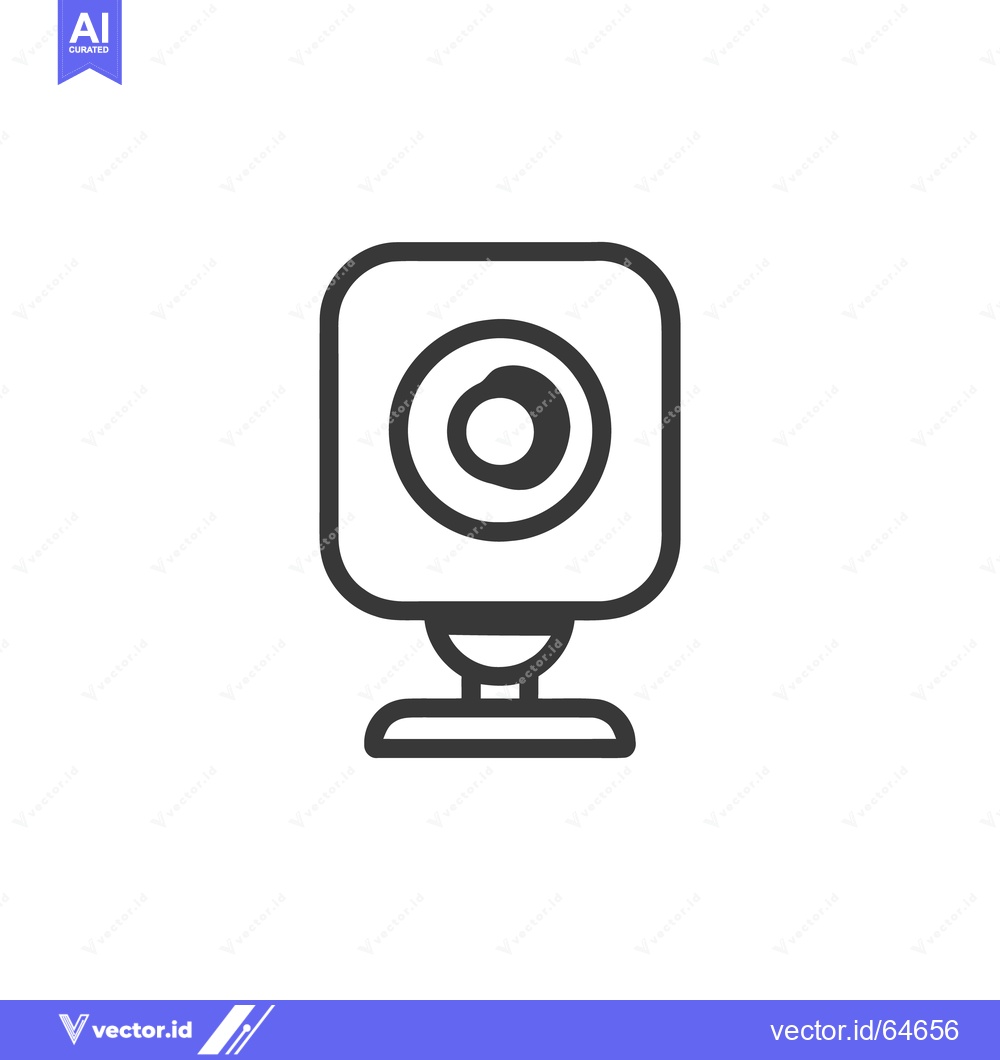 Premium Vector of Minimalist Webcam Icon: Sleek Design for Modern Communication