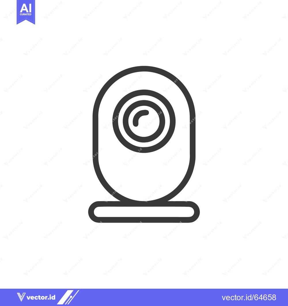 Premium Vector dari Minimalist Webcam Icon: Clean Line Art for Digital Communication